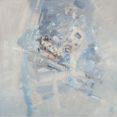 Jzef Janecki, „Zimowe asocjacje”, 60x60 cm, olej, 2008